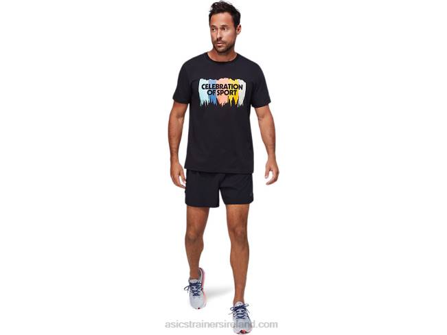 Graphic Short Sleeve Top Performance Black Asics XXPD1757