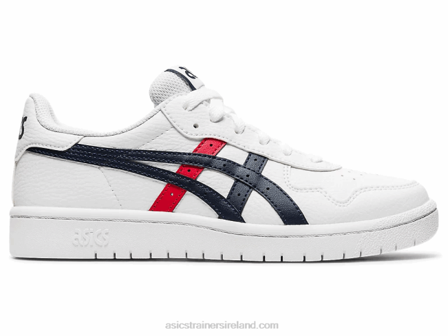 Japan S Grade School White/Classic Red Asics XXPD4560