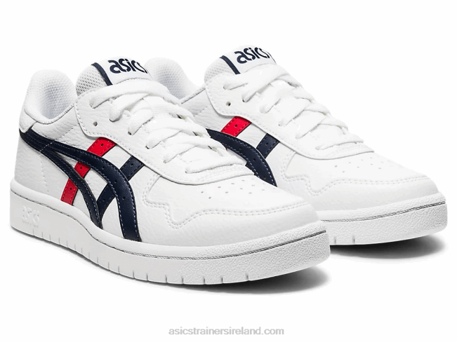 Japan S Grade School White/Classic Red Asics XXPD4560