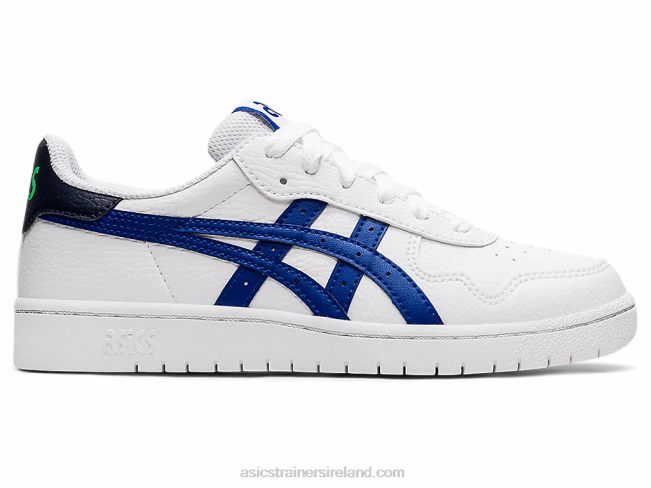 Japan S Grade School White/Monaco Blue Asics XXPD4493