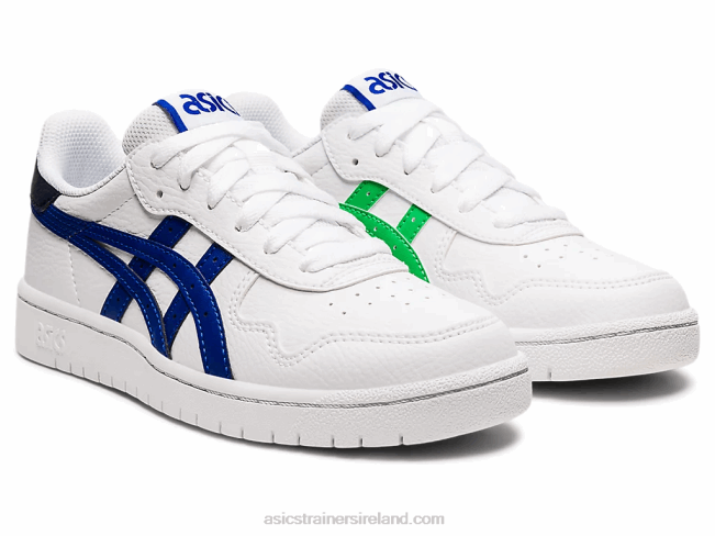 Japan S Grade School White/Monaco Blue Asics XXPD4493