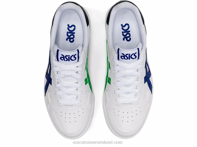 Japan S Grade School White/Monaco Blue Asics XXPD4493