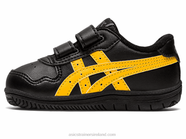 Japan S Toddler Size Black/Tiger Yellow Asics XXPD4449