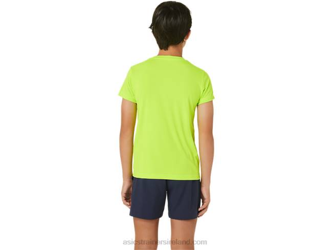 Kids\ Tennis Graphic Short Sleeve Top Hazard Green Asics XXPD4239