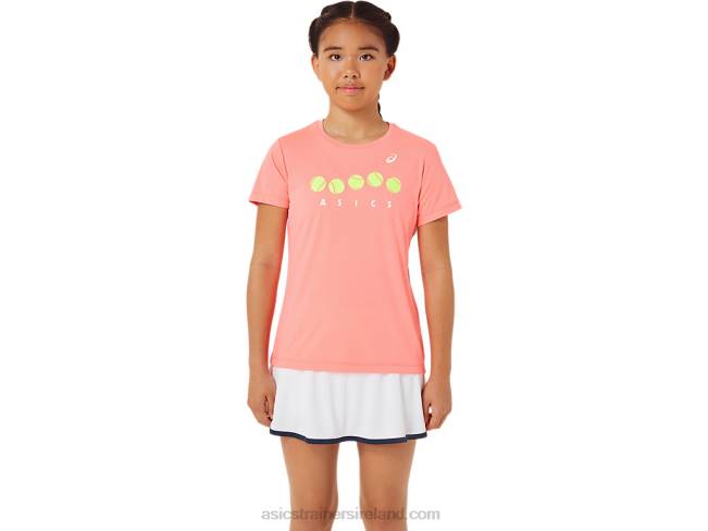 Kids Tennis Graphic Tee Guava Asics XXPD4237