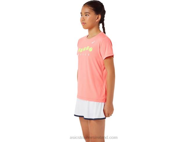 Kids\ Tennis Graphic Tee Guava Asics XXPD4237