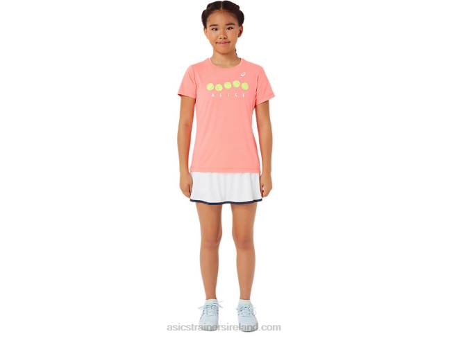 Kids\ Tennis Graphic Tee Guava Asics XXPD4237