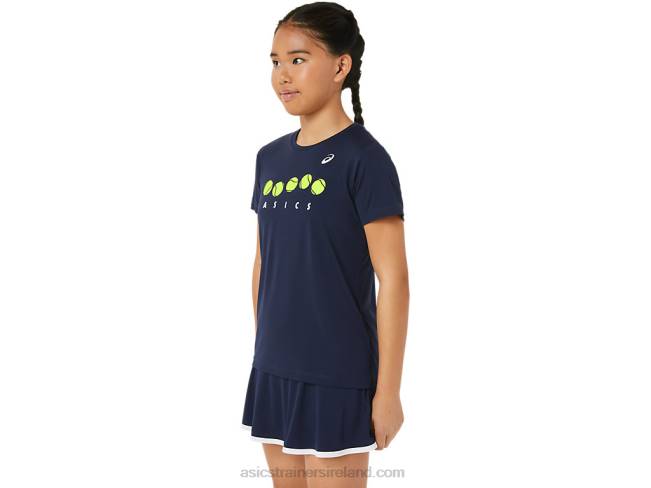 Kids\ Tennis Graphic Tee Midnight Asics XXPD4240