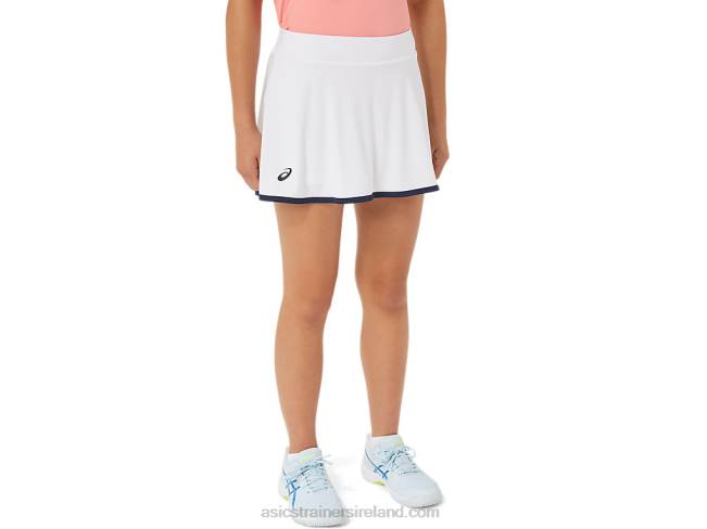 Kids Tennis Skort Brilliant White Asics XXPD4235