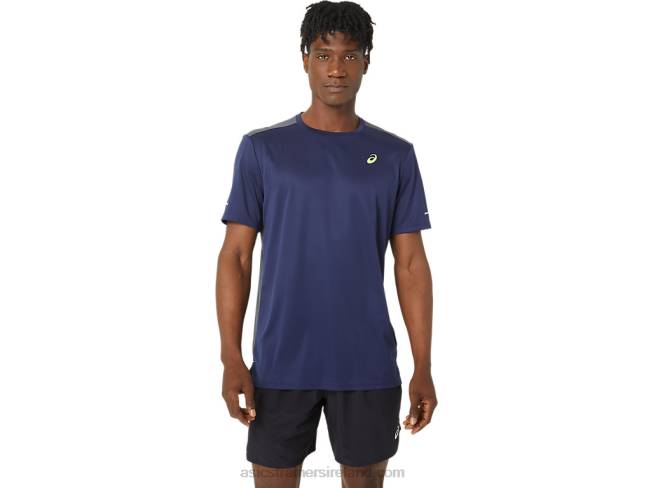 Lite-Show Mesh Short Sleeve Top Peacoat/Carrier Grey Asics XXPD76