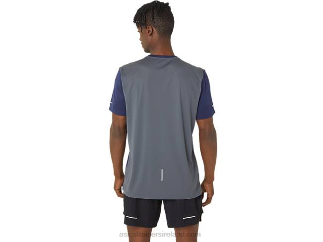 Lite-Show Mesh Short Sleeve Top Peacoat/Carrier Grey Asics XXPD76