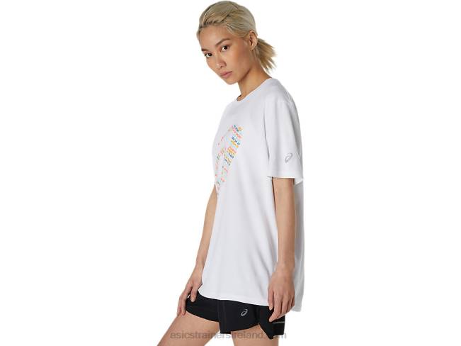 Logo Print Short Sleeve Top Brilliant White Asics XXPD1758