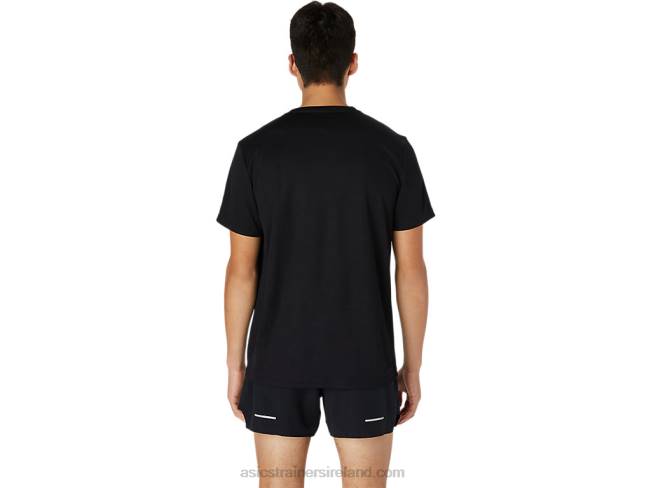 Logo Print Short Sleeve Top Performance Black Asics XXPD1761