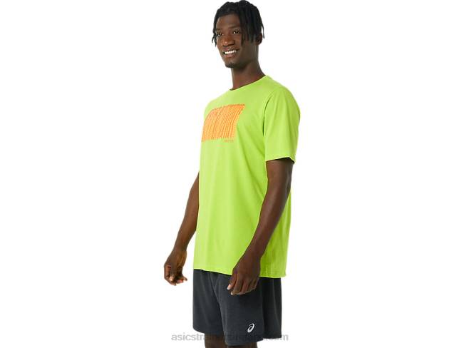 Long Abstract Logo Tee Lime Zest Asics XXPD1033