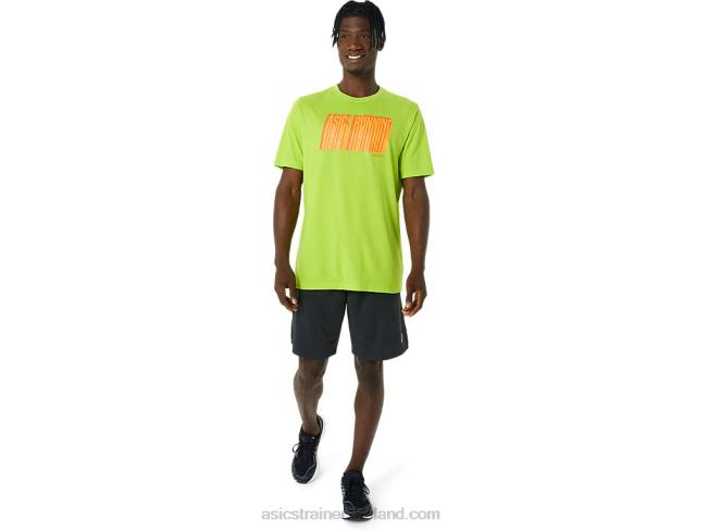 Long Abstract Logo Tee Lime Zest Asics XXPD1033