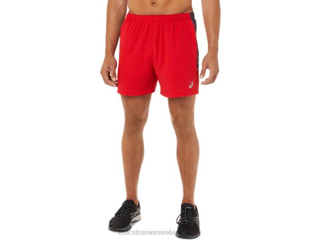 Mens 5in Pr Lyte Short Electric Red Heather/Grey Asics XXPD1824