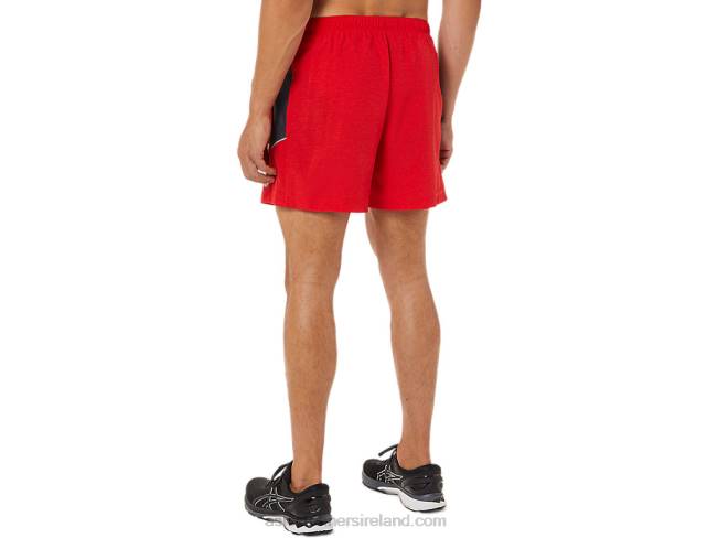 Men\s 5in Pr Lyte Short Electric Red Heather/Grey Asics XXPD1824