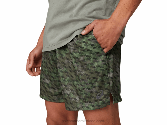 Men\s 7in Knit Training Short Lichen Green Asics XXPD1784