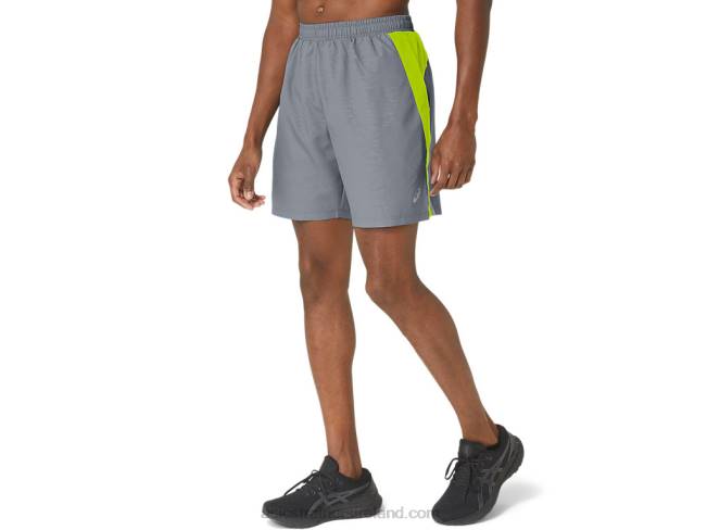 Men\s 7in Pr Lyte Short 20 Sheet Rock/Lime Zest Asics XXPD291