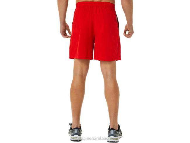 Men\s 7in Pr Lyte Short Fiery Red Print/Carrier Grey Asics XXPD1364