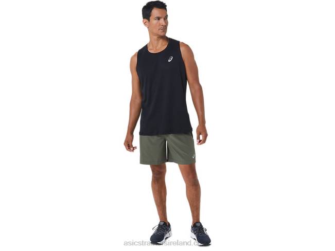 Men\s 7in Pr Lyte Short Mantle Green Htr/Perf Black Asics XXPD1022