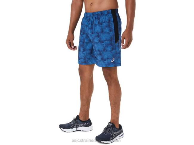 Men\s 7in Pr Lyte Short Tie Dye Blue/Perf Black Asics XXPD1029