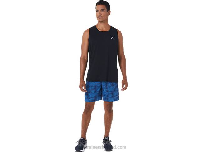 Men\s 7in Pr Lyte Short Tie Dye Blue/Perf Black Asics XXPD1029