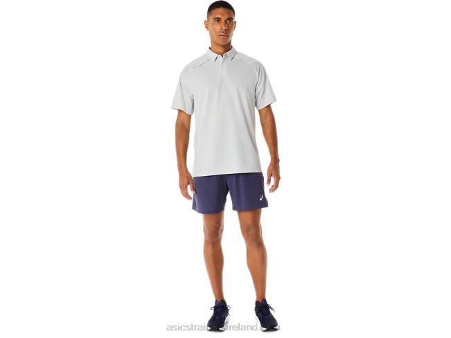 Men\s Actibreeze Jacquard Polo Shirt Glacier Grey Asics XXPD275