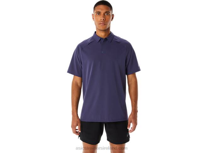 Mens Actibreeze Jacquard Polo Shirt Indigo Fog Asics XXPD221