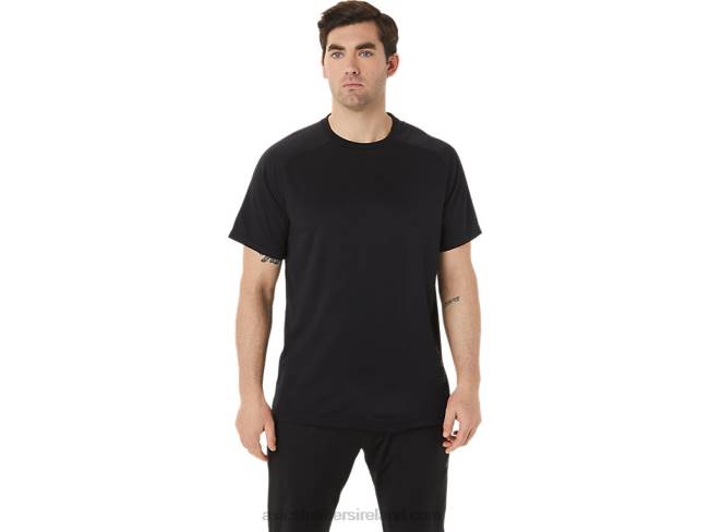 Mens Active Short Sleeve Top Performance Black Asics XXPD753