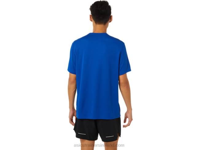 Men\s Bos Ready-Set Short Sleeve II Blue Asics XXPD1698