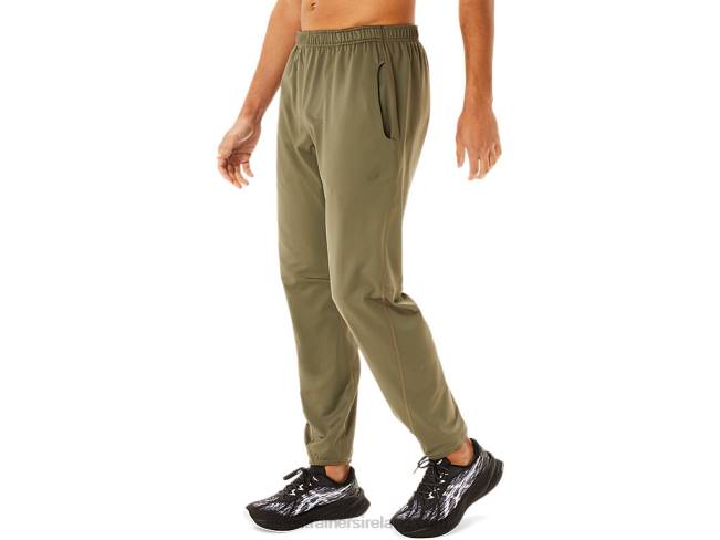 Men\s Brushed Knit Pants Mantle Green Asics XXPD746