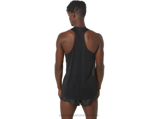 Men\s Cj-Line Light Singlet Performance Black/Whisper Green Asics XXPD245