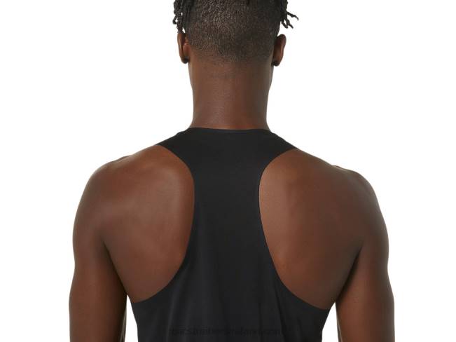 Men\s Cj-Line Light Singlet Performance Black/Whisper Green Asics XXPD245