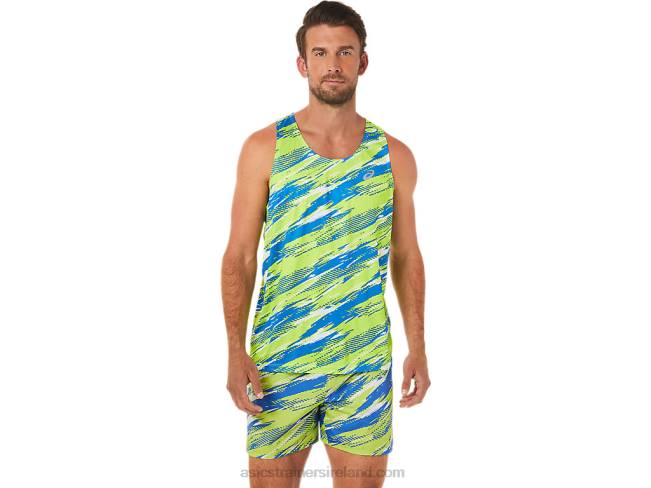 Mens Color Injection Singlet Hazard Green Asics XXPD1432