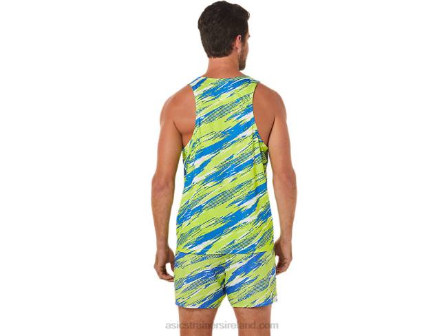 Men\s Color Injection Singlet Hazard Green Asics XXPD1432