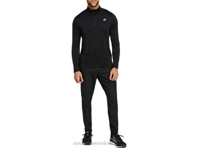 Men\s Core 1/4 Zip Performance Black Asics XXPD2039