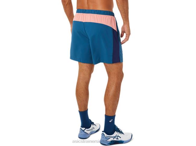 Men\s Court Color Block Short Light Indigo Asics XXPD1493