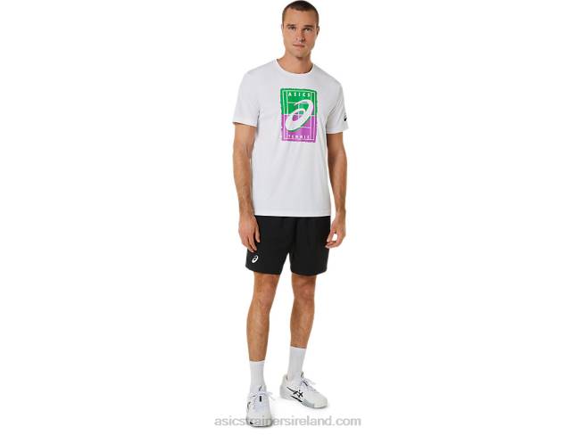 Men\s Court Gs Graphic Tee Brilliant White Asics XXPD525