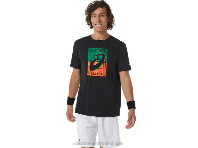 Mens Court Gs Graphic Tee Performance Black Asics XXPD450