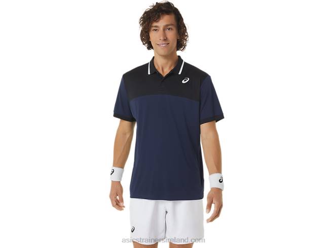 Mens Court Polo Shirt Midnight/Performance Black Asics XXPD471