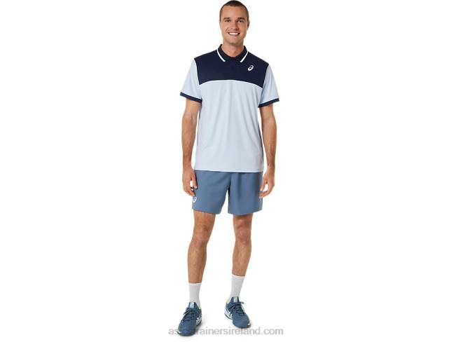 Men\s Court Polo Shirt Soft Sky/Midnight Asics XXPD472