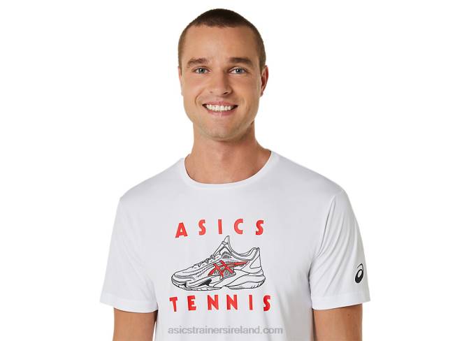 Men\s Court Shoes Graphic Tee Brilliant White Asics XXPD534