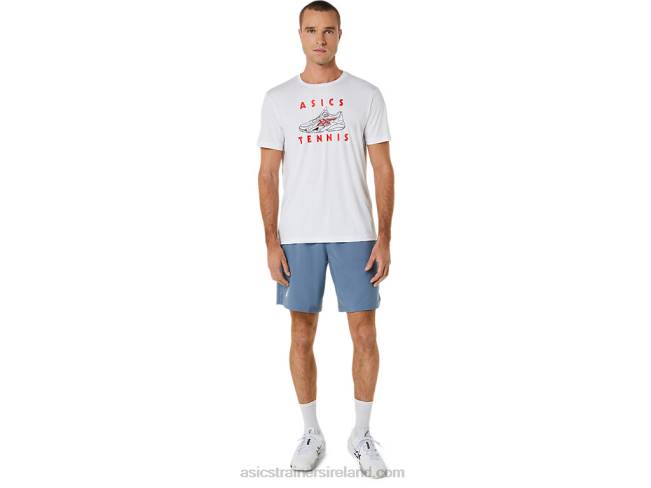 Men\s Court Shoes Graphic Tee Brilliant White Asics XXPD534