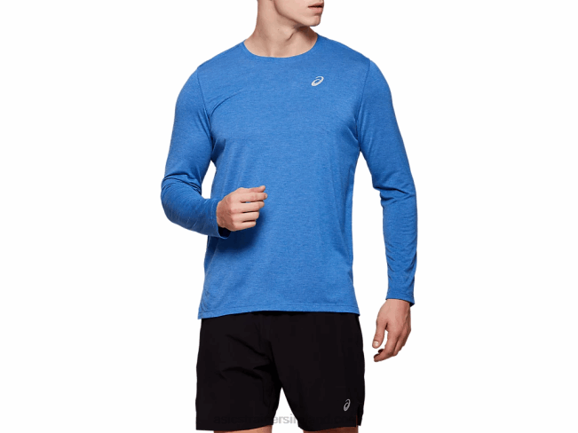 Mens Dorai Long Sleeve Top Blue Heather Asics XXPD2093