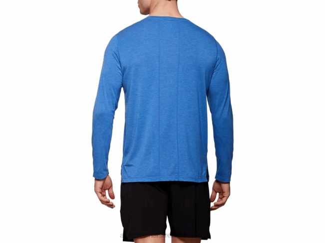 Men\s Dorai Long Sleeve Top Blue Heather Asics XXPD2093