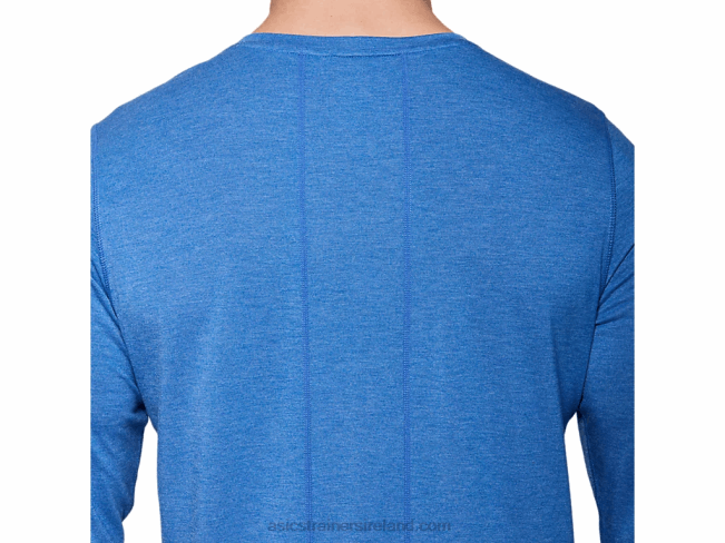 Men\s Dorai Long Sleeve Top Blue Heather Asics XXPD2093