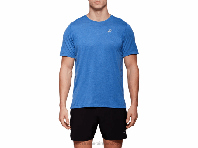 Mens Dorai Short Sleeve Top Blue Heather Asics XXPD2121