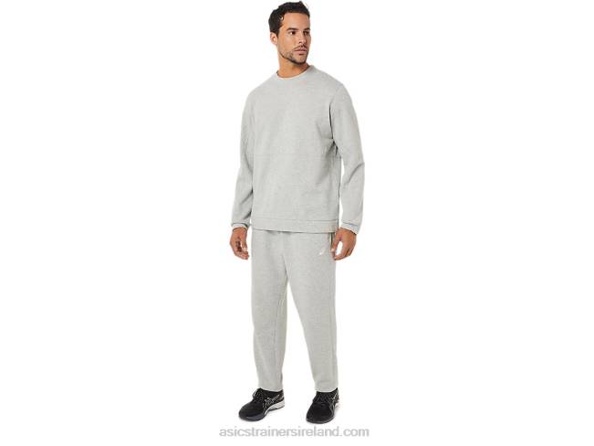 Men\s Fleece Tapered Pant Light Grey Heather Asics XXPD1704