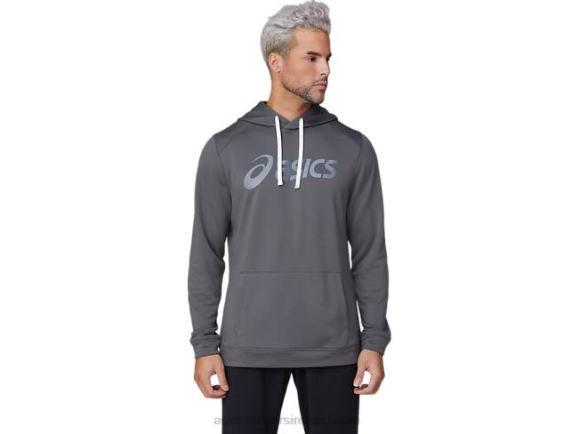 Mens French Terry Hoodie Graphite Grey/Metropolis Asics XXPD1807